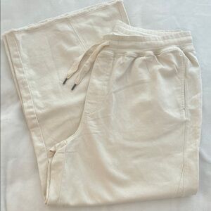 Aerie Off-White Drawstring Trousers